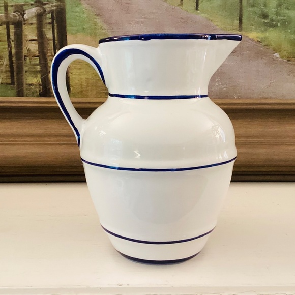 Majolica Grapevine Pitcher Country Farmhouse Decor RC Cal Hand Painted Portugal - Picture 6 of 12